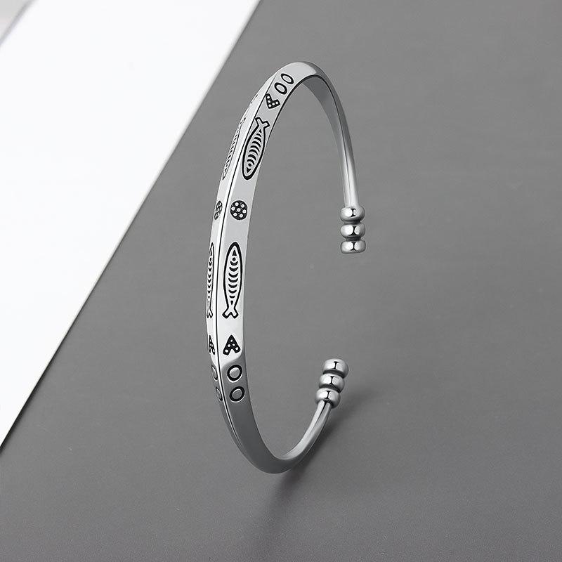 XIYANIKE Men Thai Silver Twisted Woven Opening Bracelets Bangle Neutral Retro Original Handmade Exquisite Jewelry Unique Gift