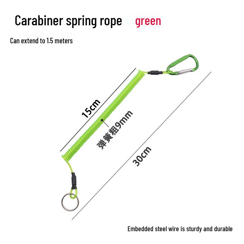 Прочный выдвижной стальной брелок с двойным зажимом