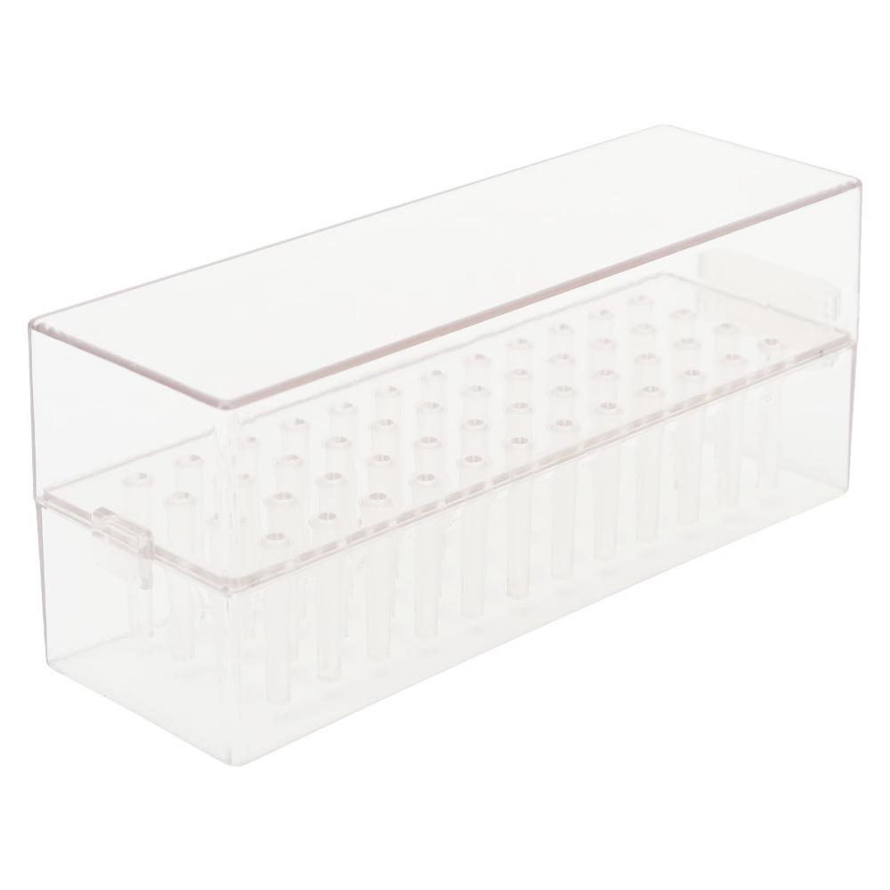 48 Holes Nail Bit Organizer Transparent Clear Acrylic Nail Drill Bit Holder Manicure Bit Display Rack Home Manicure Arrangement чёрный