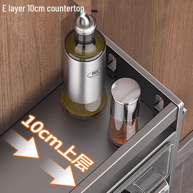 Dreistöckiges Gewürz- und Soßenregal aus Edelstahl