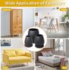 Black Chair Leg Floor Protectors Foot Cover Diagonal with Thick Wrap Felt Pads Silicone Furniture Table Feet  Protect Floors