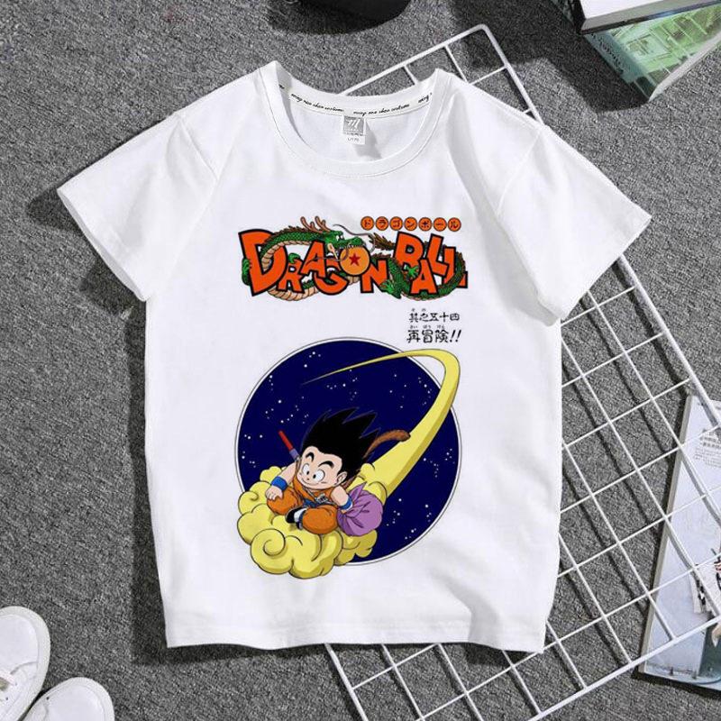 Dragon Ball Cartoon Printed Thin Shortsleeved Tshirt for Boys Suitable for Primary School Students Versatile for All