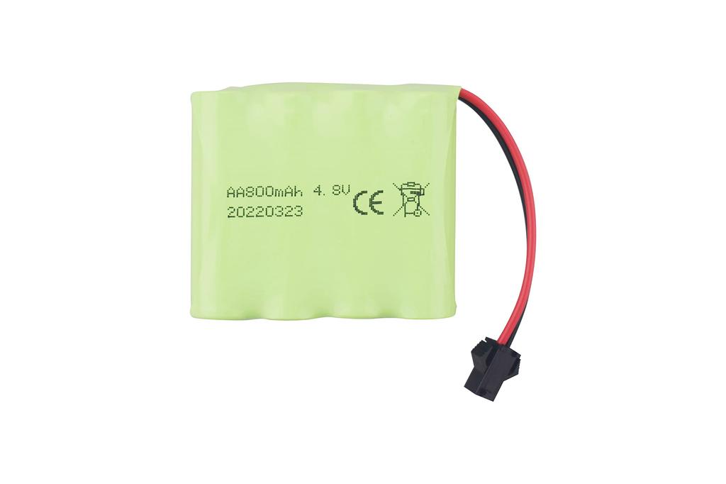 2PCS AA 4.8V 800mAh Rechargeable Remote Control Toy Car with SM2P Plug, RC Truck Stunt Car Excavator Toy Car and USB Charging Cable