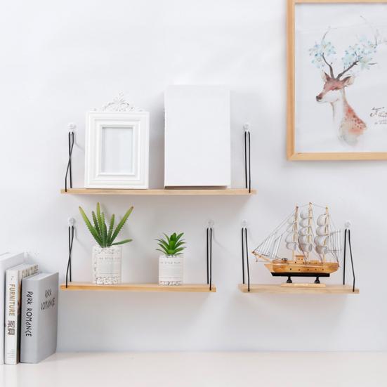 Home Room Wandbehang Einzelbrett Töpfe Figuren Lagerregal Regalhalter