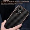 AZNS For Honor 400 5G (Global) Case Electroplating Carbon Fiber Texture PU + TPU Phone Cover