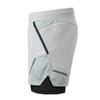 2-In-1 Men Running Shorts with Zipper Pockets Quick Dry Exercise Shorts for Training Gym Workout