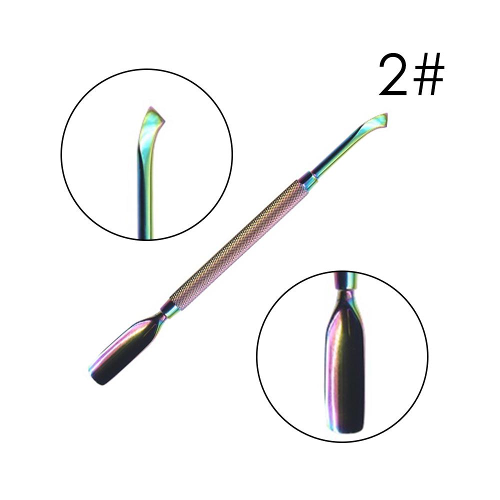 Nail Art Cuticle Pusher Double-end Finger Cuticle Manicure Stainless Steel Dead Skin Remover Trimmer