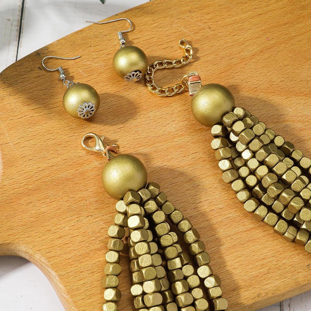 Extravagantní retro bohémský korálkový náhrdelník pro ženy