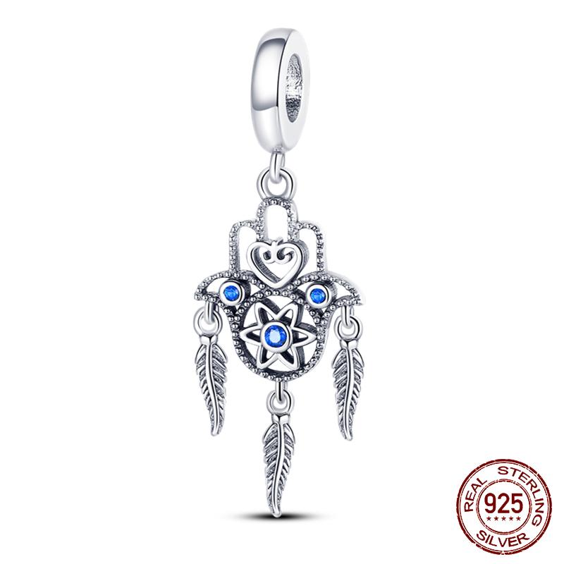 Genuine copper Dreamcatcher Tassel Charm Bead Charms Bead Charms Ideal For Women Authentic Bracelets Bangles Fashion Do It Yourself Jewellery Hot Gift