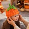 Baby Halloween Pumpkin Shape Hand Knit Hat for Infant Toddler Costume