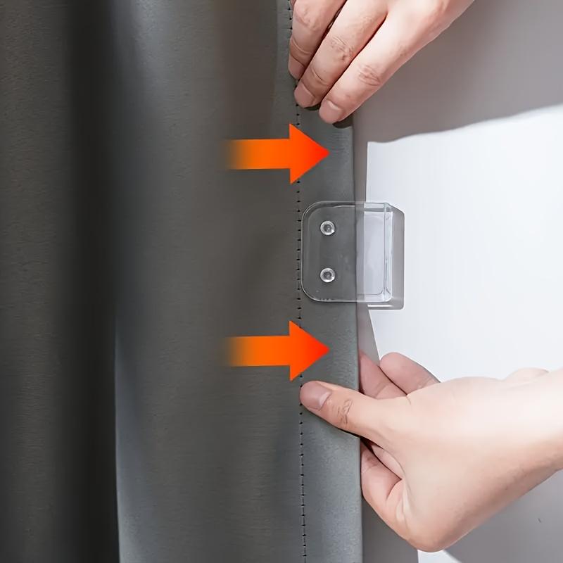 S-1set Multi-purpose Curtain Clip - Transparent Plastic, No Power Required - Very Suitable for Bathrooms and Kitchens