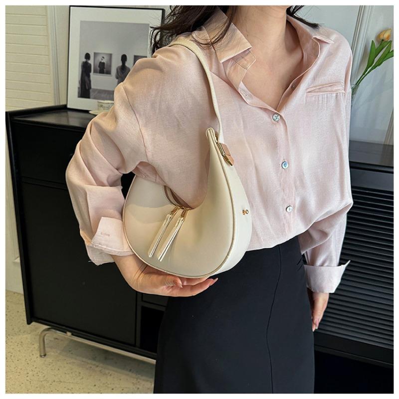 Korean Trend Crescent Bag Retro Fashion Bag Minimally Popular Handbag Versatile Shoulder Bag