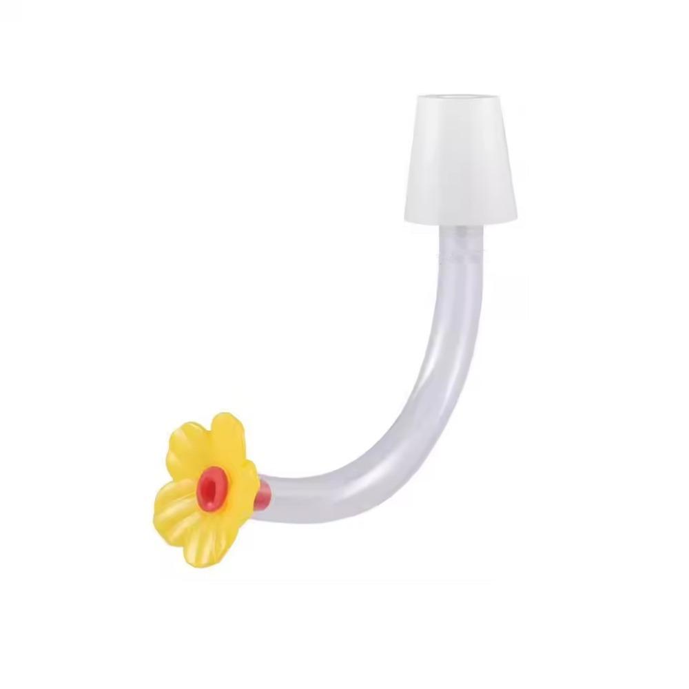 

4pcs Drip Proof Floral Hummingbird Feeder Single Double Head Bird Feeder Outdoor Feeding Style 2