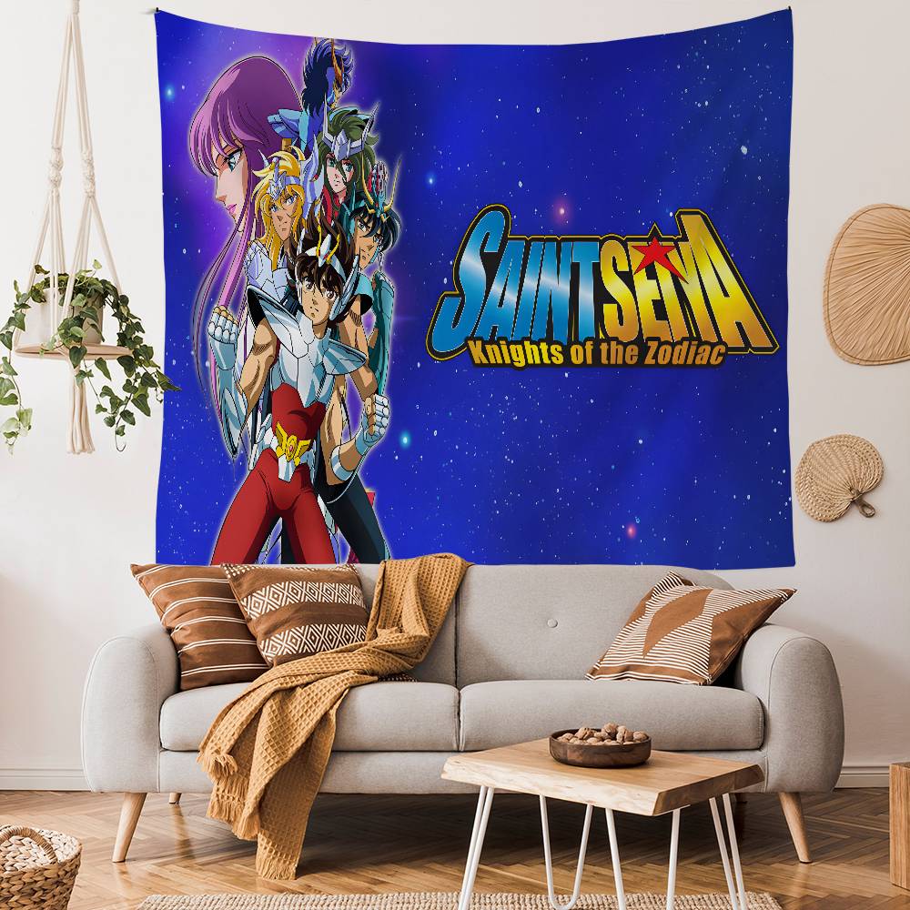

Retro Saint Seiya Anime Tapestry Indian Buddha Wall Decoration Witchcraft Bohemian Hippie Wall Hanging Sheets 74x94cm(29x37in)
