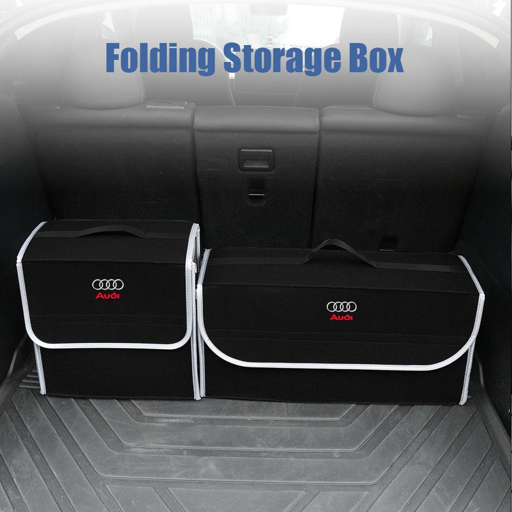 Car Soft Felt Storage Bag Organizer Cars Foldable Trunk Car Accessories For Audi S8 TT A4L A6L RS3 RS4 RS5 RS6 C6 S3 S4 S5 S6 S8 A7 A8 A4 A5 Q3 Q5 Q7