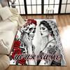 1PC Custom Name Day Dead Romance Theme Floor Mat Ideal for Living Room, Game Rooms, Office, Bedroom, Office Floor Mat , Floor Mats for Home