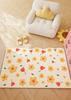 Flower Pattern Carpets for Living Room Fluffy Soft Study Floor Mat Cream Style Bedroom Decor Girl Carpet Thick Plush Bedside Rug
