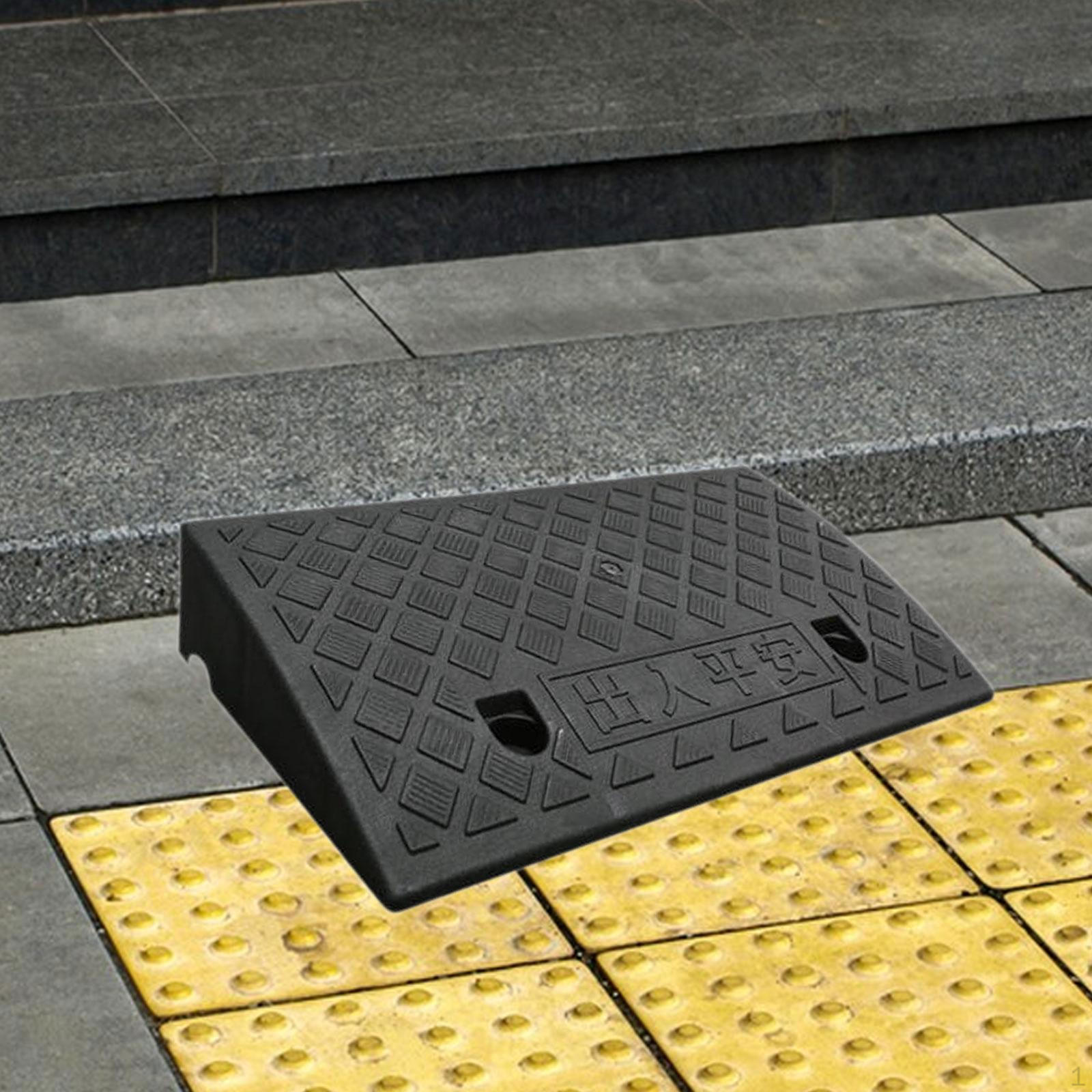 

Бордюрный пандус, треугольная накладка, легкий противоскользящий порог для придорожного склона для газона Black 50cmx27cmx9cm