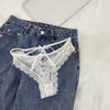 SP&CITY Flower Embroidery Mesh Sexy Thongs Summer Thin Transparent Women's Underpants Hollow Out Lace Panties Temptation Briefs
