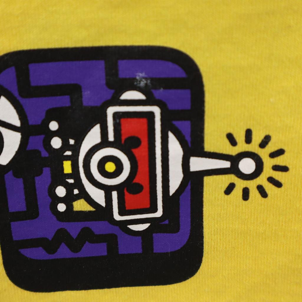 A BATHING APE BABY MILO Short sleeve T-shirt S Yellow Women Used