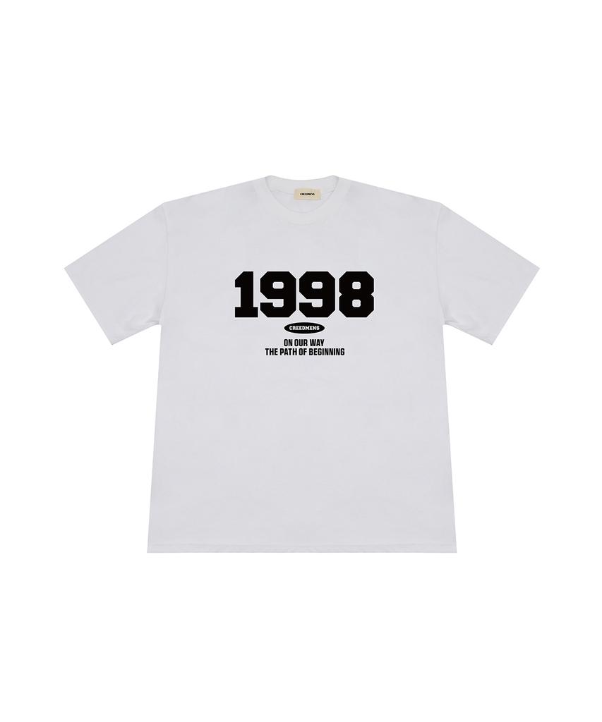 CREEDMENS 1998 Logo Oversized Short Sleeve T-Shirt (White)