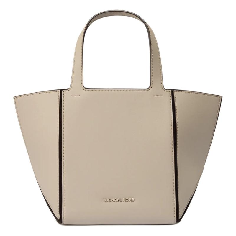 MICHAEL KORS Jordi Logo Cow Leather Tote Bag Shopping Bag Handbag Small Women s Light Sand коричневый