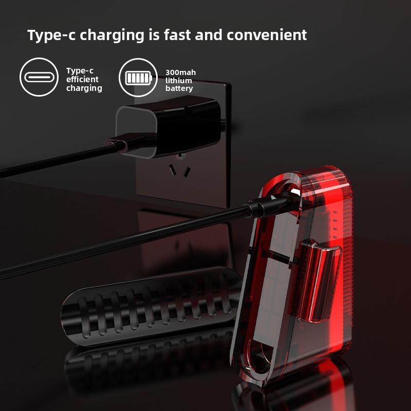 Mountain Road Bike Night Ride LED Flash Usb Charging Safety Warning Accessories Tail Light Outdoor