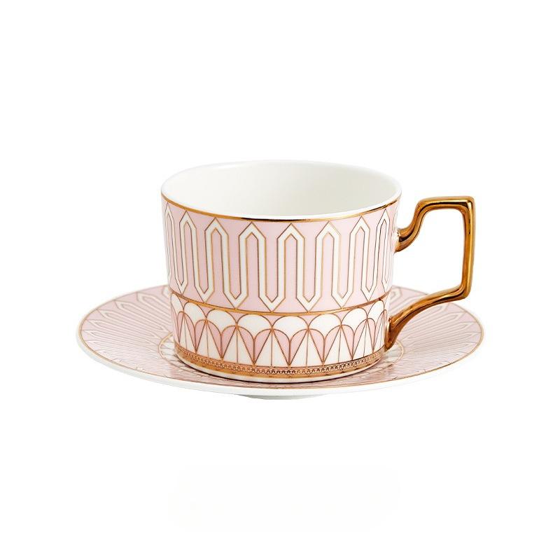 

British Style Luxury Hand-Painted Gold Bone China Coffee Cup Office Mug Afternoon Tea Cups Household Drinkware 260ML