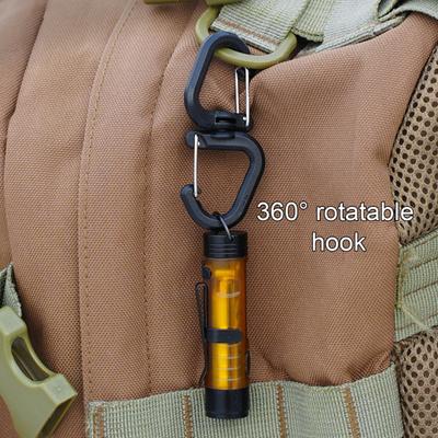 1/5Pcs 360 Degrees Rotating Hook Portable Lightweight Outdoor Camping Hiking S-shaped Swivel Hook Hanger Hanging Buckle Camping Accessories
