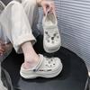 Star with the same hole shoes women wear new summer versatile thick-soled heightened stepping on shit beach cool slippers