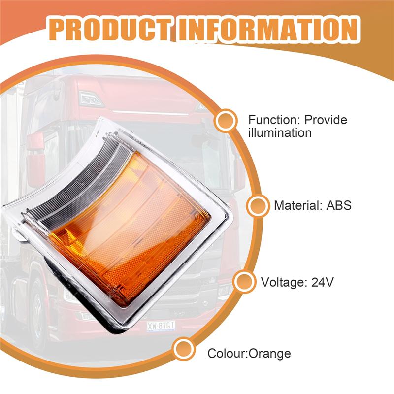 Fit For Scania Truck R730 P450 R420 R500 R520 R620 1 Pair Corner Lamp LED Side Turn Signal Light 1387155 1385410