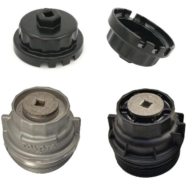 Cup Wrench for Removing Oil Filter Caps, 64mm Flute, Fits 2.5L to 5.7L Engines,