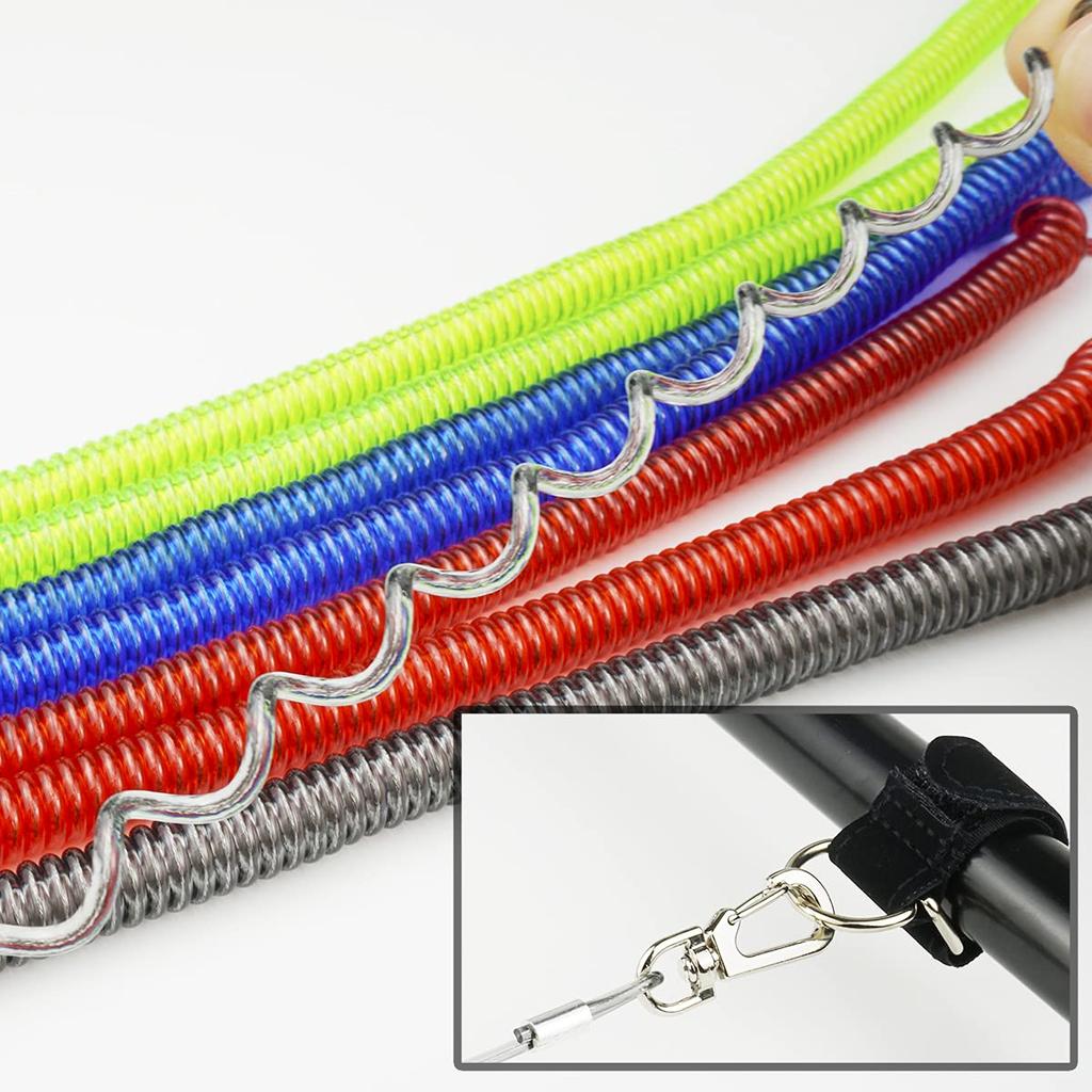 Fishing Rod Shitte Belt with Rope Spiral Cord with Wire