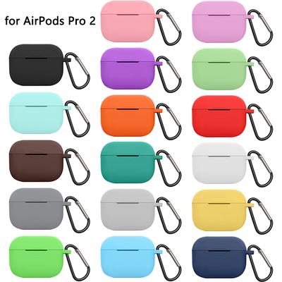 Silicone Case For Airpods Pro 2 2nd Gen Luxury Wireless Earphone Protective Cover Anti-drop Case With Hook Headphone Accessories