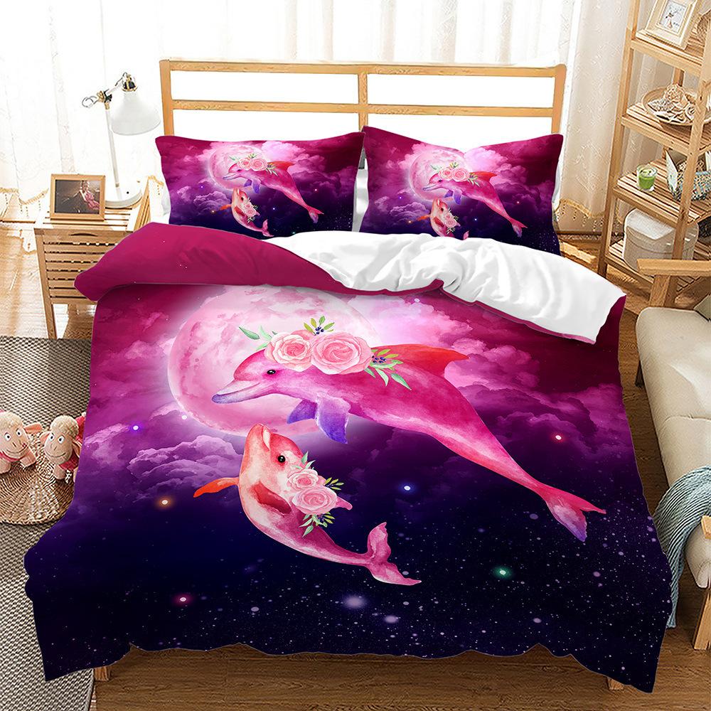 Fashion Technology Printing, 3D Digital Printing, Bedding, Duvet Covers, Pillowcases, Three-piece Sets