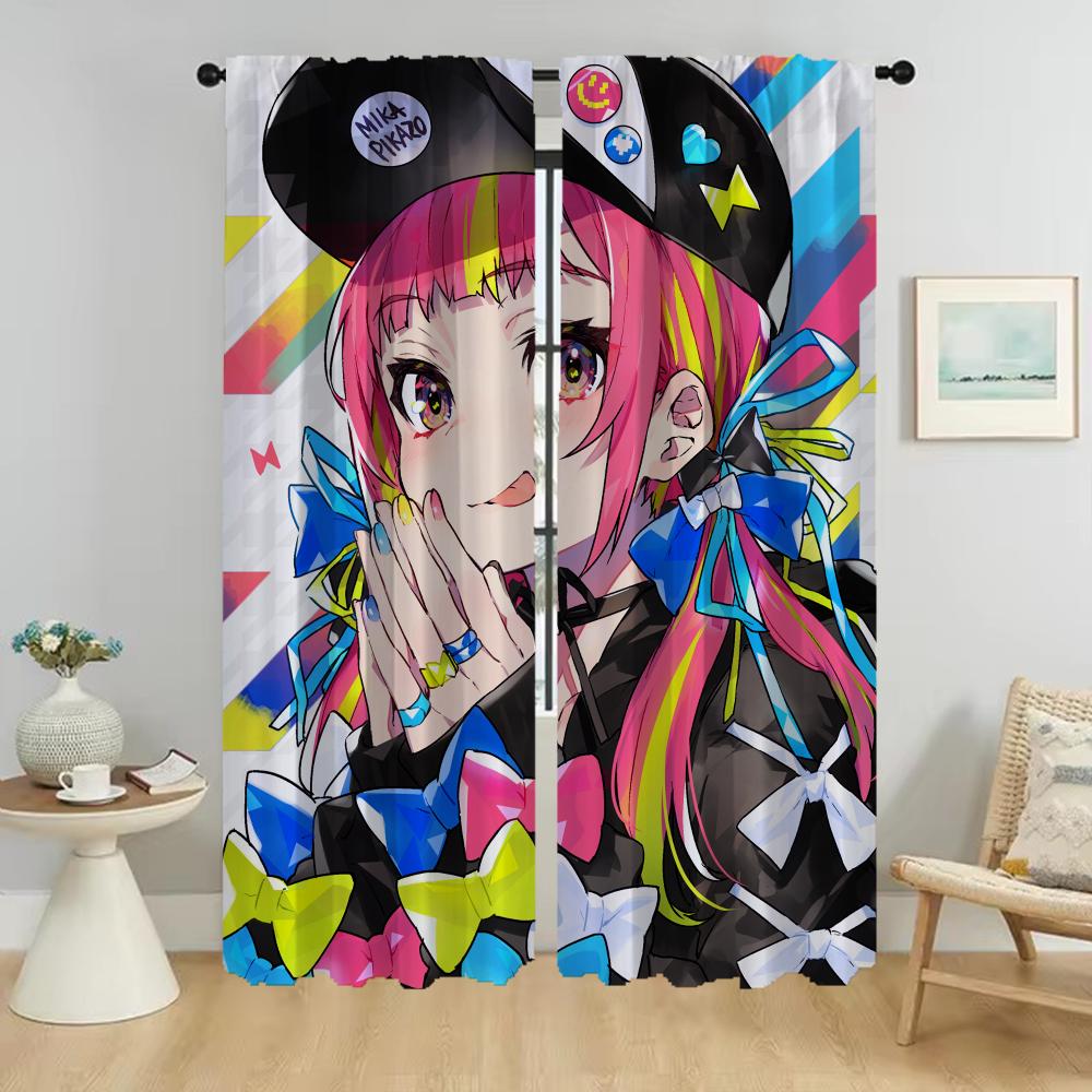 Saito Solros Skiljevägg Eleganta Rumsgardiner för Vardagsrum Mörkläggningsgardin Persienner Anti-myggardiner 2 Delar Kök