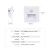 Recessed LED Stair Light 100-265V LED Wall Light In Step Lamp With PIR Motion Sensor Stairway Corridor Sconce Lighting Footlight