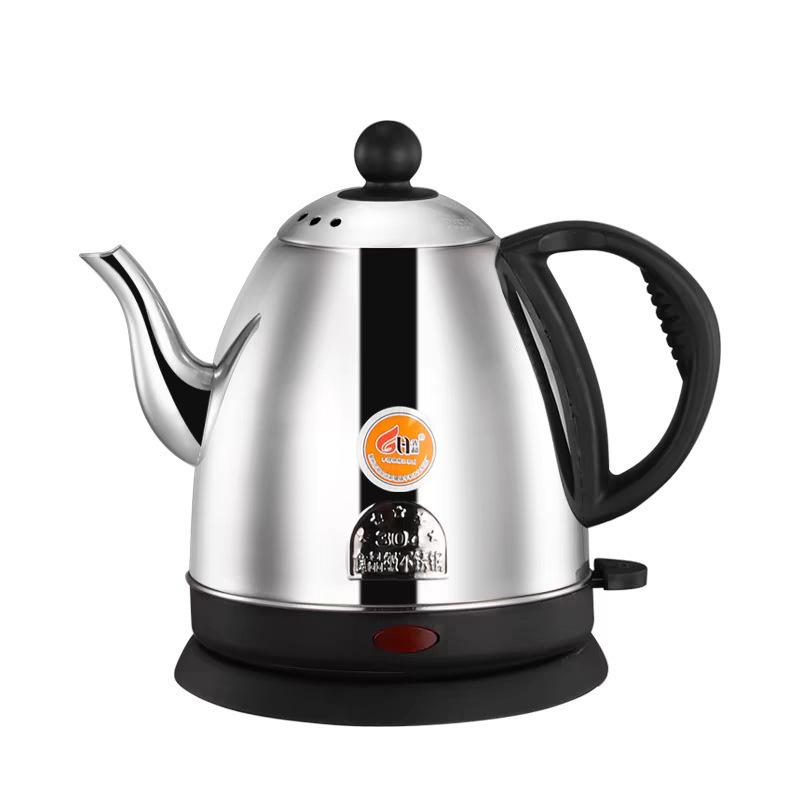 

304 Stainless Steel Electric Kettle with Long Spout and Auto Power Off, Fast Boil, Ideal for Hotel and Travel Use, Free Shipping.