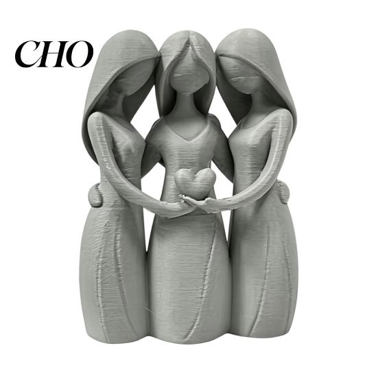 Delicate Detail Figurine Sisters Friendship Statue 3D Printed 3 for Living Modern Minimalist Sculpture Room Office Dorm Apartment Home Decor Heartfelt