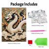 DIY Pearl Gem Chinese Dragon Pattern Shining Bead Craft Art Home Wall Ornament Simple Unframed Room Decoration Art Modern Exquisite Gift Decor