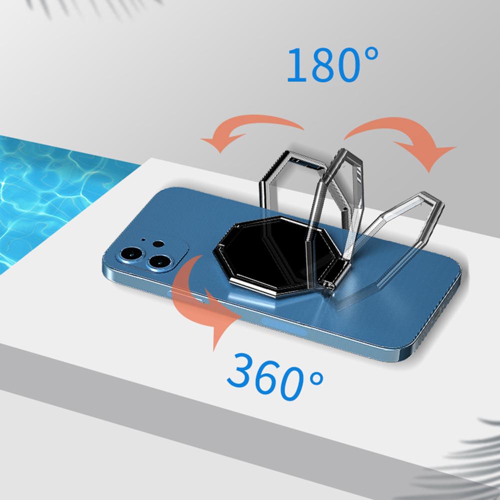 Multi Angle Metal Desktop Foldable Ring Buckle Retractable Phone Holder