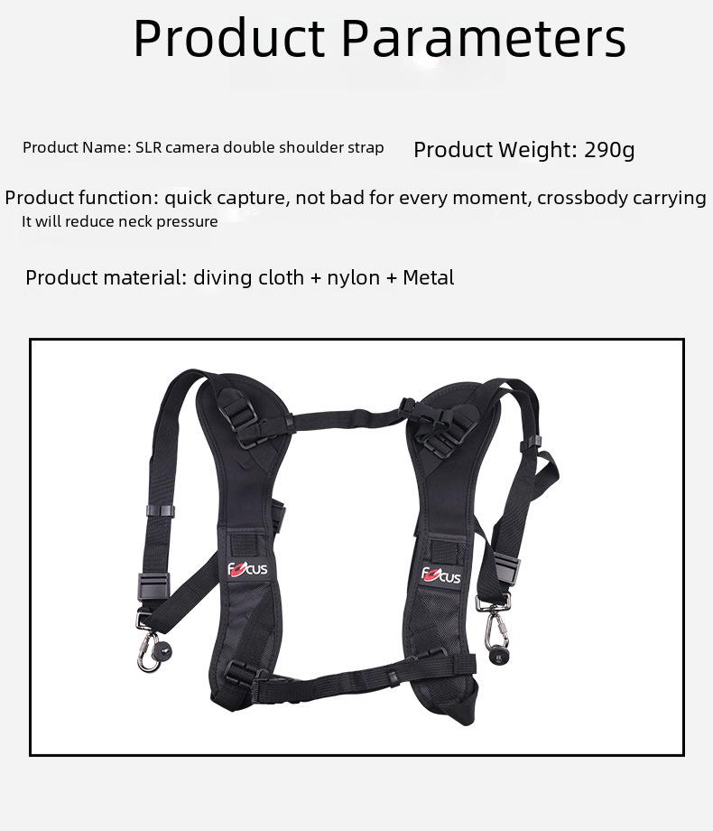K-förmiger professioneller SLR-Doppel-Schulterkameragurt