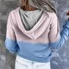 Ladies Hoodie Casual Zipper Hooded Sweatshirt Loose Long Sleeve  Top