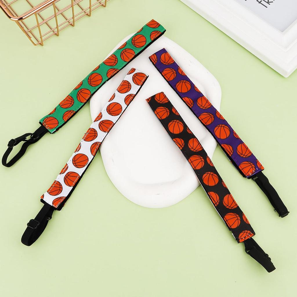 4 Pcs Adjustable Soccer Headband for Girls Elastic Soccer Headbands for Women Soccer Accessories Non Slip Football Sport Hair Bands Sports Athletic