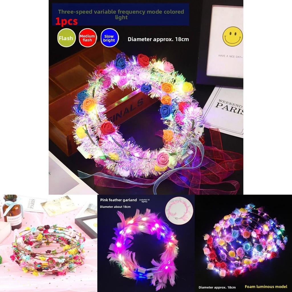 Accessorio per Capelli Fiore con Luce LED per Spose e Decorazioni per Feste Adatto a Tutte le Età
