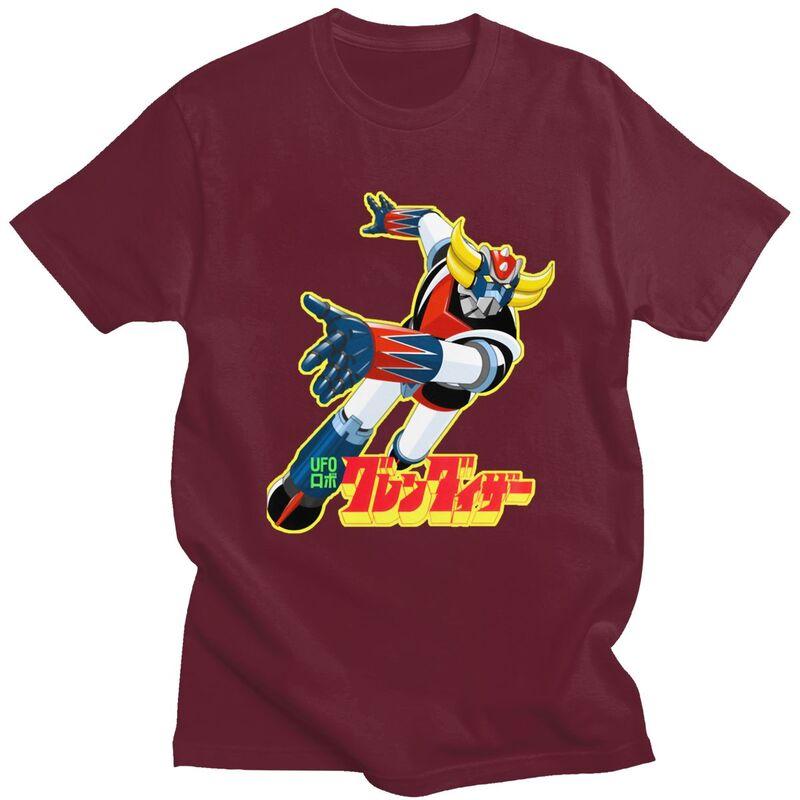 Custom Goldrake UFO Robot Grendizer T Shirt Men 100 Cotton Tshirt Casual Goldorak Anime Tees Streetwear Tshirt