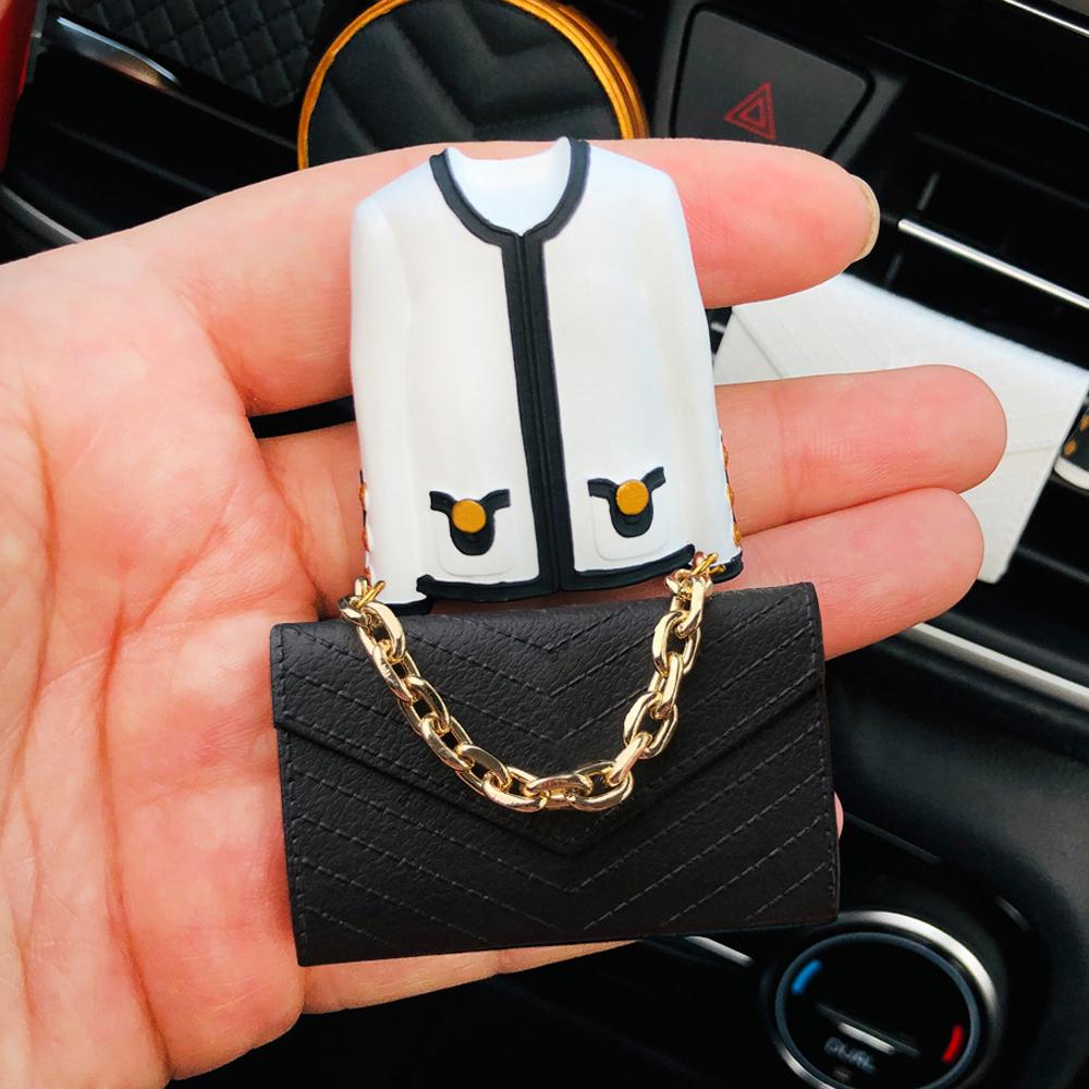 Car Air Outlet Aromatherapy Chain Bag Suit Lipstick Air Cushion High Grade Decorative Diffuser with 5ML Perfume Premium Gift
