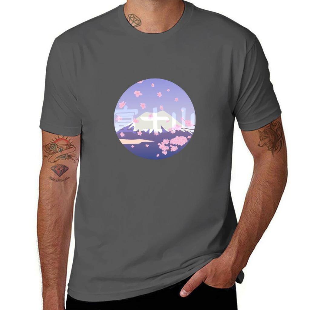Mount Fuji And Cherry Blossoms In Japan Tshirt Ultra Soft Breathable Tee Top