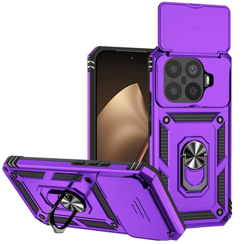 Funda For Xiaomi 15T Pro 5G Case Armor Slide Lens Protect Phone Case For Xiomi 15TPro Xiaomi15T Pro Magnetic Holder Ring Cover
