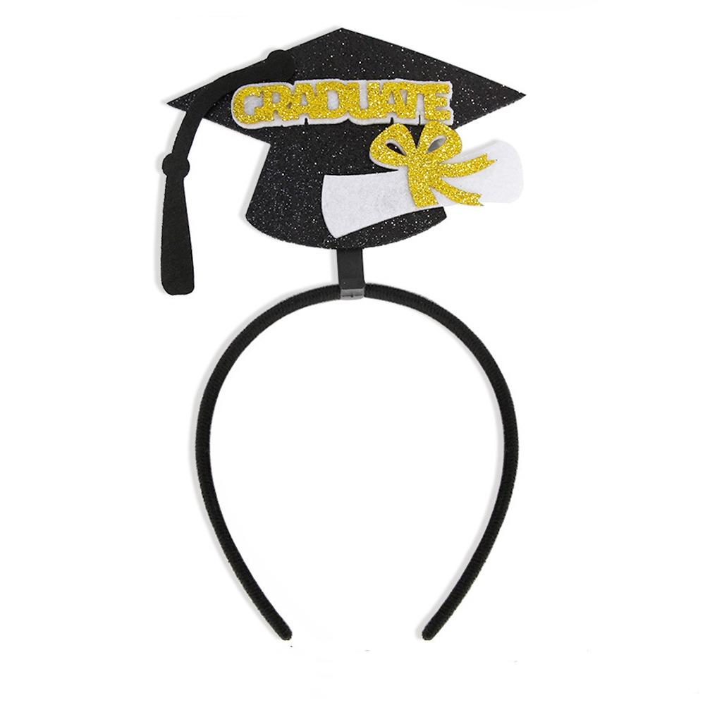 Celebrate Graduation Cap Headband Non-slip Graduation Hat Hairband  Elementary School